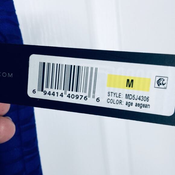 Marc New York Andrew Marc Short Sleeve A-Line Texture Knit Jacquard Dress MEDIUM - Picture 6 of 9